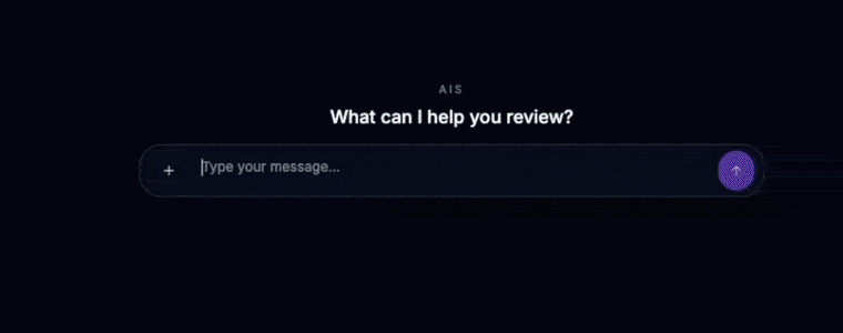 AIS product search screen asking what it can help review